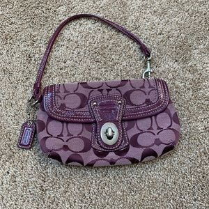 Purple Coach wristlet